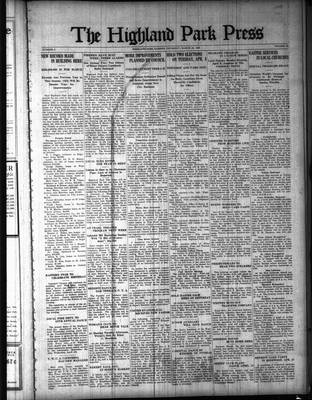 Highland Park Press, 29 Mar 1923