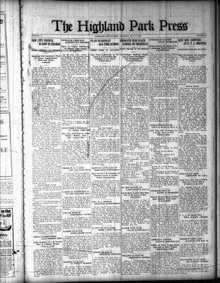 Highland Park Press, 10 May 1923