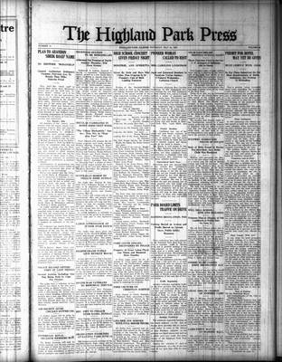 Highland Park Press, 24 May 1923