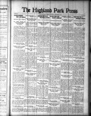 Highland Park Press, 6 Sep 1923