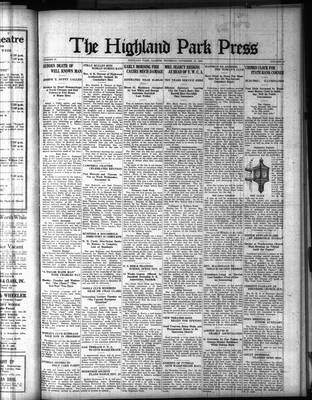 Highland Park Press, 15 Nov 1923