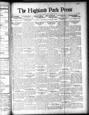 Highland Park Press, 21 Feb 1924