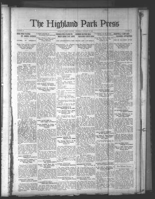 Highland Park Press, 15 Jan 1925