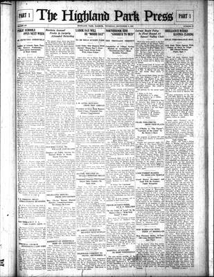 Highland Park Press, 3 Sep 1925