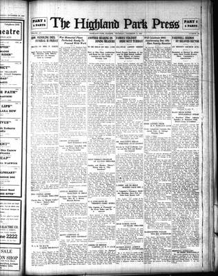 Highland Park Press, 3 Dec 1925