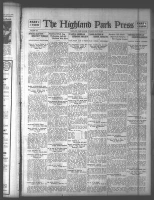 Highland Park Press, 13 May 1926