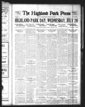 Highland Park Press, 22 Jul 1926