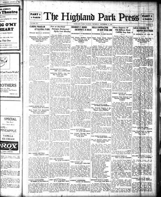 Highland Park Press, 2 Sep 1926