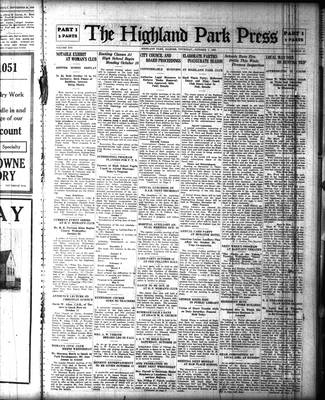 Highland Park Press, 7 Oct 1926