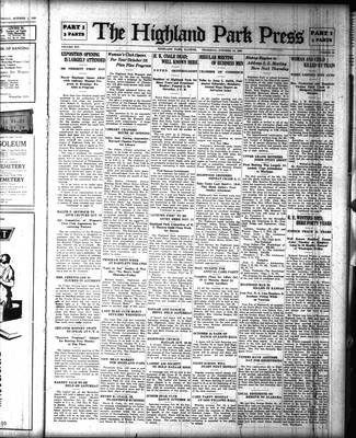 Highland Park Press, 14 Oct 1926