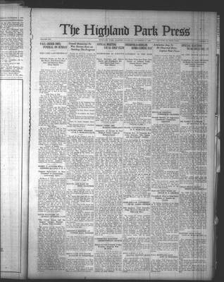 Highland Park Press, 11 Nov 1926