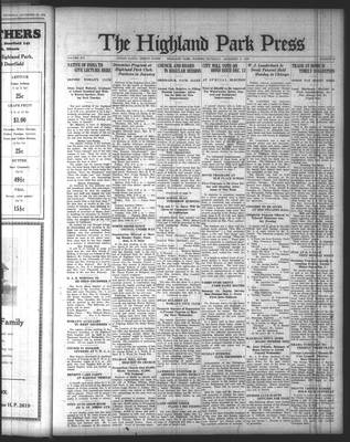 Highland Park Press, 2 Dec 1926