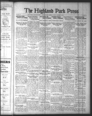 Highland Park Press, 16 Dec 1926