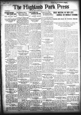 Highland Park Press, 5 May 1927