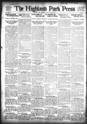 Highland Park Press, 12 May 1927