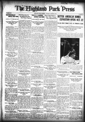 Highland Park Press, 6 Oct 1927