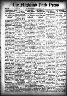 Highland Park Press, 20 Oct 1927