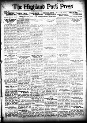 Highland Park Press, 19 Jan 1928