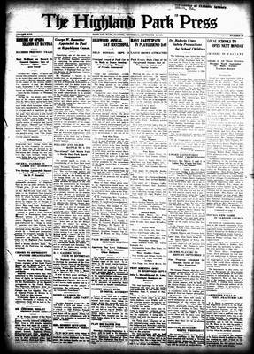 Highland Park Press, 5 Sep 1928