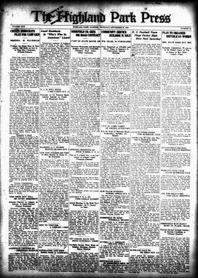 Highland Park Press, 27 Sep 1928