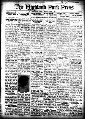 Highland Park Press, 4 Oct 1928