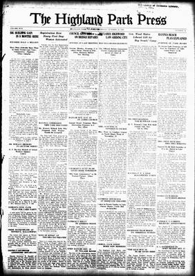 Highland Park Press, 18 Oct 1928