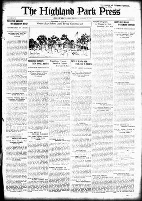 Highland Park Press, 25 Oct 1928