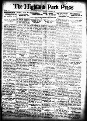 Highland Park Press, 15 Nov 1928