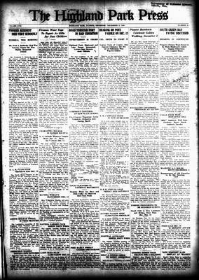 Highland Park Press, 6 Dec 1928