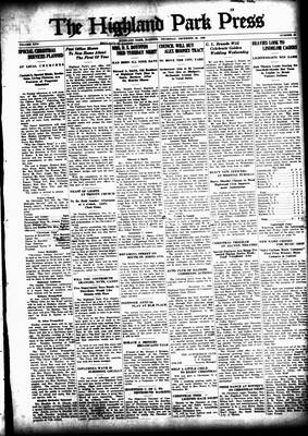 Highland Park Press, 20 Dec 1928