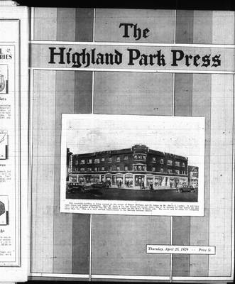 Highland Park Press, 25 Apr 1929