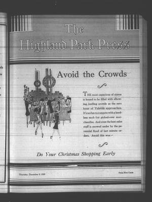 Highland Park Press, 5 Dec 1929