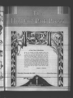 Highland Park Press, 26 Dec 1929