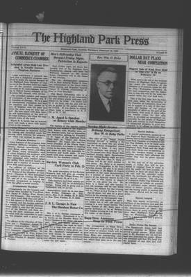 Highland Park Press, 13 Feb 1930