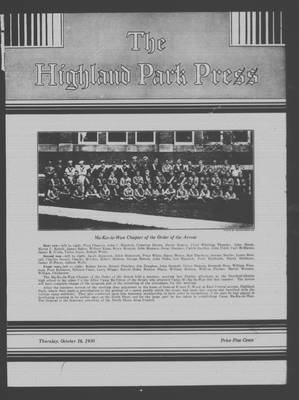 Highland Park Press, 16 Oct 1930