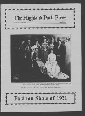 Highland Park Press, 8 Jan 1931