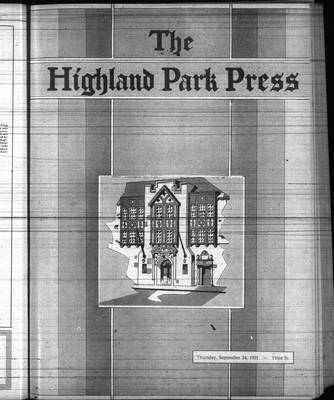 Highland Park Press, 24 Sep 1931