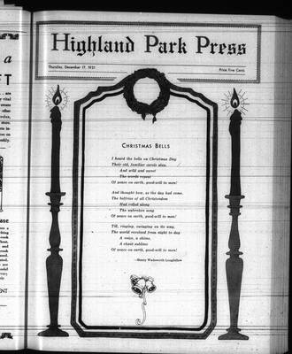 Highland Park Press, 17 Dec 1931