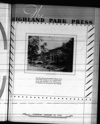 Highland Park Press, 21 Jan 1932