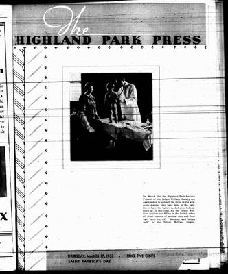 Highland Park Press, 17 Mar 1932