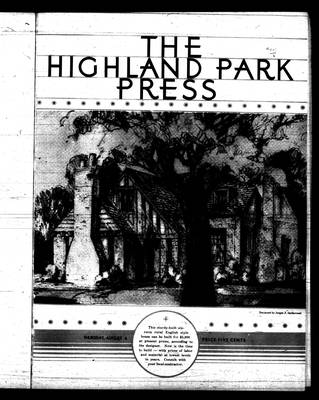 Highland Park Press, 4 Aug 1932