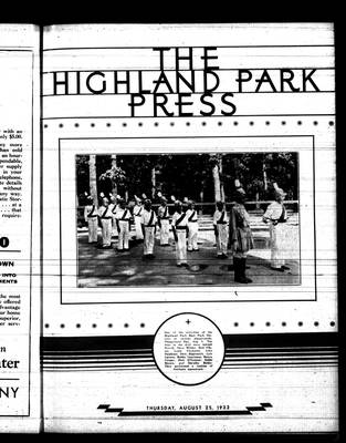 Highland Park Press, 25 Aug 1932