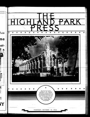 Highland Park Press, 13 Oct 1932