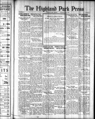 Highland Park Press, 1 Jun 1933