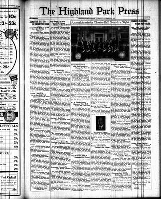 Highland Park Press, 9 Nov 1933