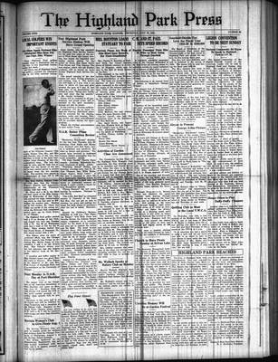 Highland Park Press, 26 Jul 1934