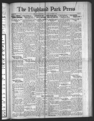 Highland Park Press, 1 Nov 1934