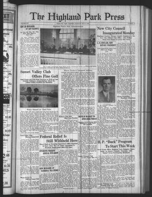 Highland Park Press, 9 May 1935