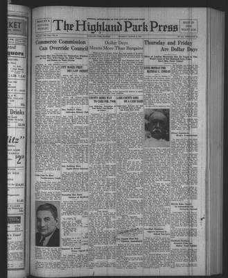 Highland Park Press, 8 Aug 1935