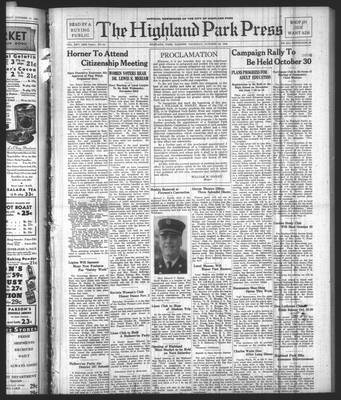 Highland Park Press, 24 Oct 1935